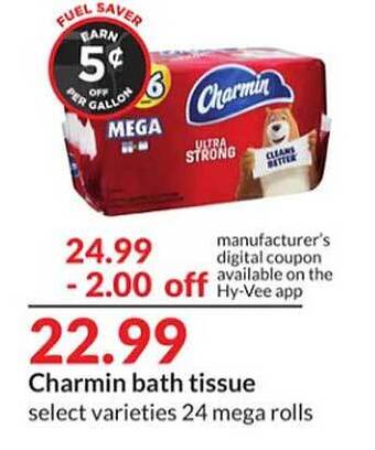 Hy-Vee Charmin bath tissue offer
