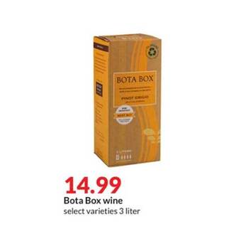 Hy-Vee Bota box wine offer