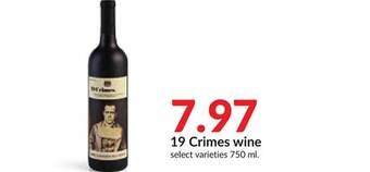 Hy-Vee 19 crimes wine offer