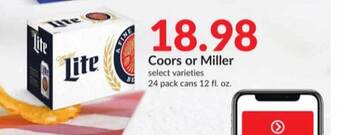 Hy-Vee Coors or miller offer