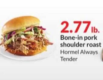 Hy-Vee Bone-in pork shoulder roast offer