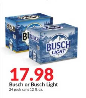 Hy-Vee Busch or busch light offer
