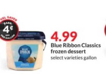 Hy-Vee Blue ribbon classics frozen dessert offer