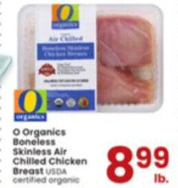 Albertsons O Organics Boneless Skinless Air Chilled Chicken Breast offer