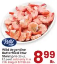 Albertsons Wild Argentine Butterflied Raw Shrimp offer