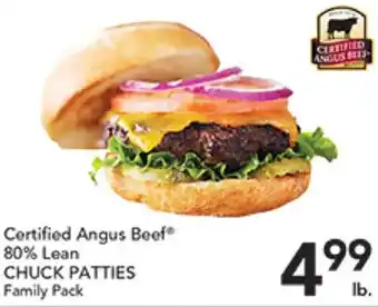 Pete's Fresh Market Certified Angus Beef 80% Lean Chuck Patties Family Pack offer
