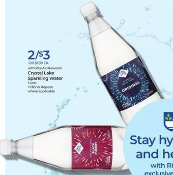 Rite Aid Crystal lake sparkling water offer