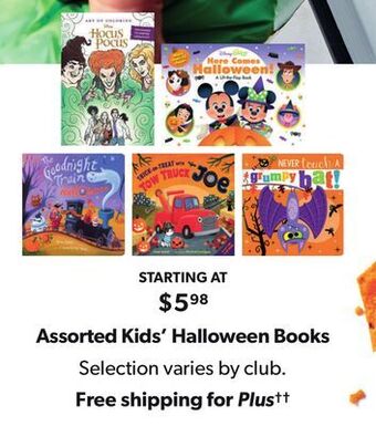 Sam's Club Assorted kids' halloween books offer