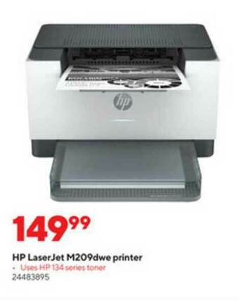 Staples HP LaserJet M209DWE Printer offer