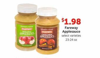 Fareway Fareway applesauce offer