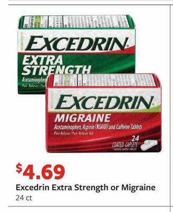 Fareway Excedrin extra strength or migraine offer