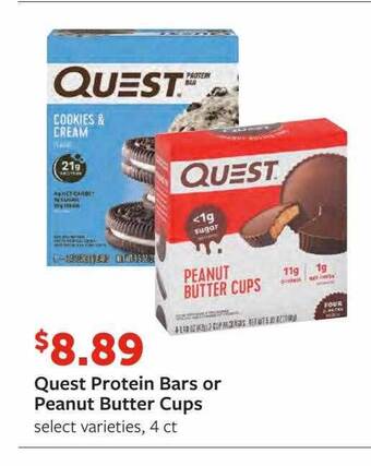 Fareway Quest protein bars or peanut butter cups offer