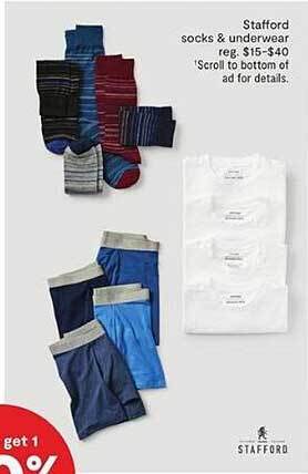JC Penney Stafford socks & underwear offer