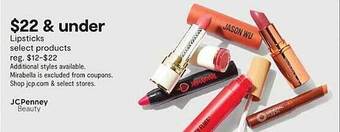 JC Penney Lipsticks select products offer