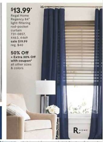 JC Penney Regal home regency 84 offer