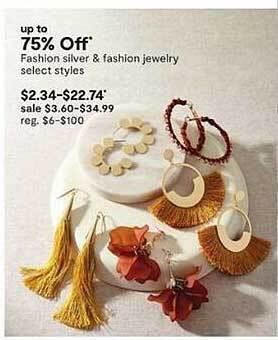 JC Penney Fashion silver & fashion jewelry select styles offer
