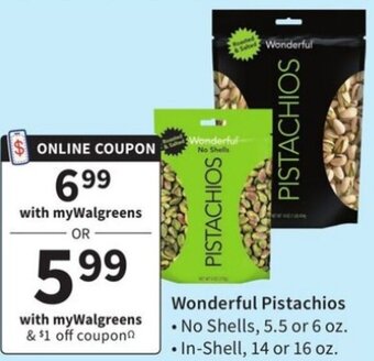 Walgreens Wonderful Pistachios offer