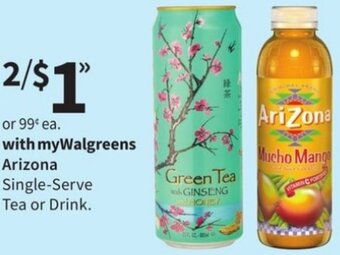 Walgreens Arizona Tea or Drink offer