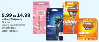 Walgreens Gillete Razors, Razor System offer