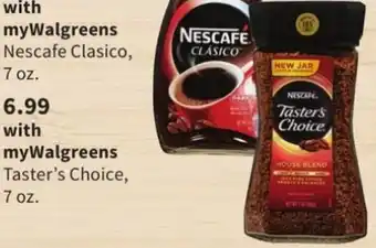 Walgreens Nescafe Taster's Choice 7oz offer