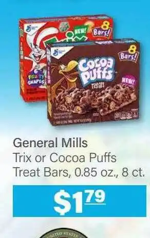 Commissary General mills trix or cocoa puffs treat bars 0.85 oz., 8 ct. offer