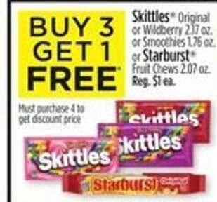 Dollar General Skittles or starburst offer