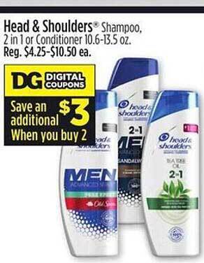 Dollar General Head & shoulders shampoo 2 in 1 or conditioner offer