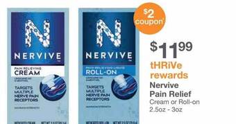 Kinney Drugs Nervive pain relief offer