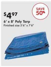 6' x 8' poly tarp