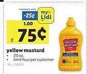 Lidl Yellow mustard offer