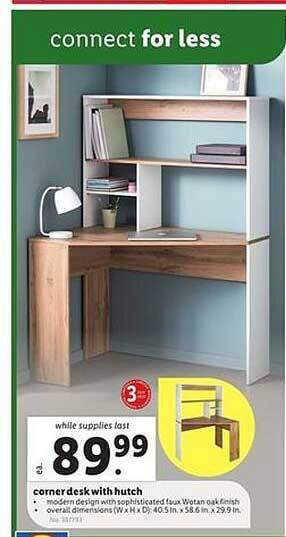 Corner desk with hutch