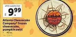 Lidl Atlanta cheesecake company frozen cheesecake pumpkin swirls offer