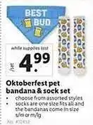 Lidl Oktoberfest pet bandana & sock set offer