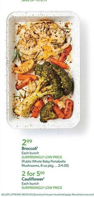 Weis Markets Broccoli, cauliflower offer