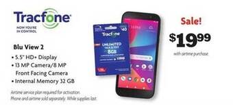 Family Dollar Tracfone blu view 2 offer