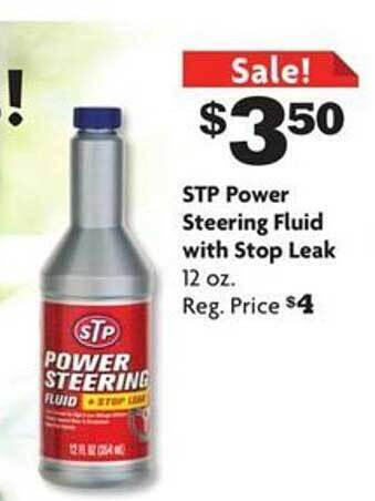 Family Dollar Stp power steering fluid with stop leak offer