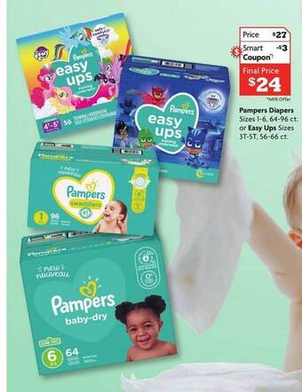 Family Dollar Pampers diapers or easy ups offer