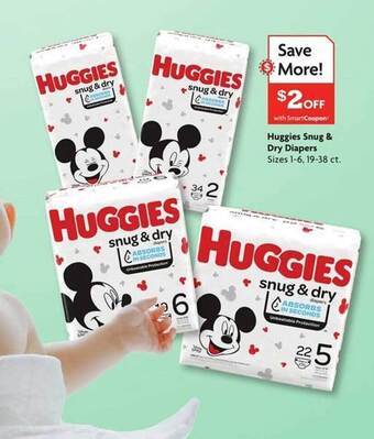 Family Dollar Huggies snug & dry diapers offer