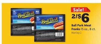 Family Dollar Ball park meat franks offer