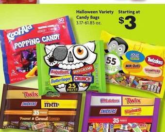 Family Dollar Halloween variety candy bags offer