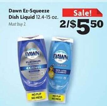 Family Dollar Dawn ez-squeeze dish liquid offer