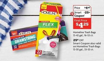 Family Dollar Homeline trash bags offer