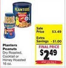 Family Fare Planters peanuts offer