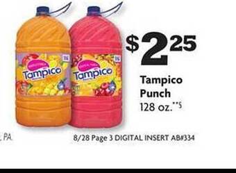 Family Dollar Tampico punch offer