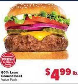 Family Fare 80% lean ground beef offer