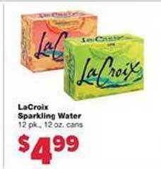 Family Fare Lacroix sparkling water offer