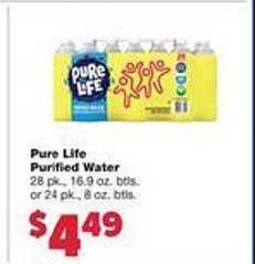 Family Fare Pure life purified water offer