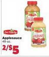 Family Fare Our family applesauce offer