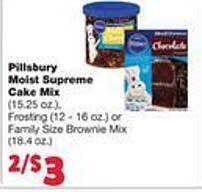 Family Fare Pillsbury moist supreme cake mix offer
