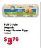 Family Fare Full circule organic large brown eggs offer